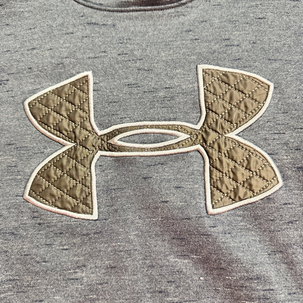 Under Armour ColdGear Hoodie Quilted Logo Blue Sweatshirt‎ Women's Medium - Picture 3 of 6